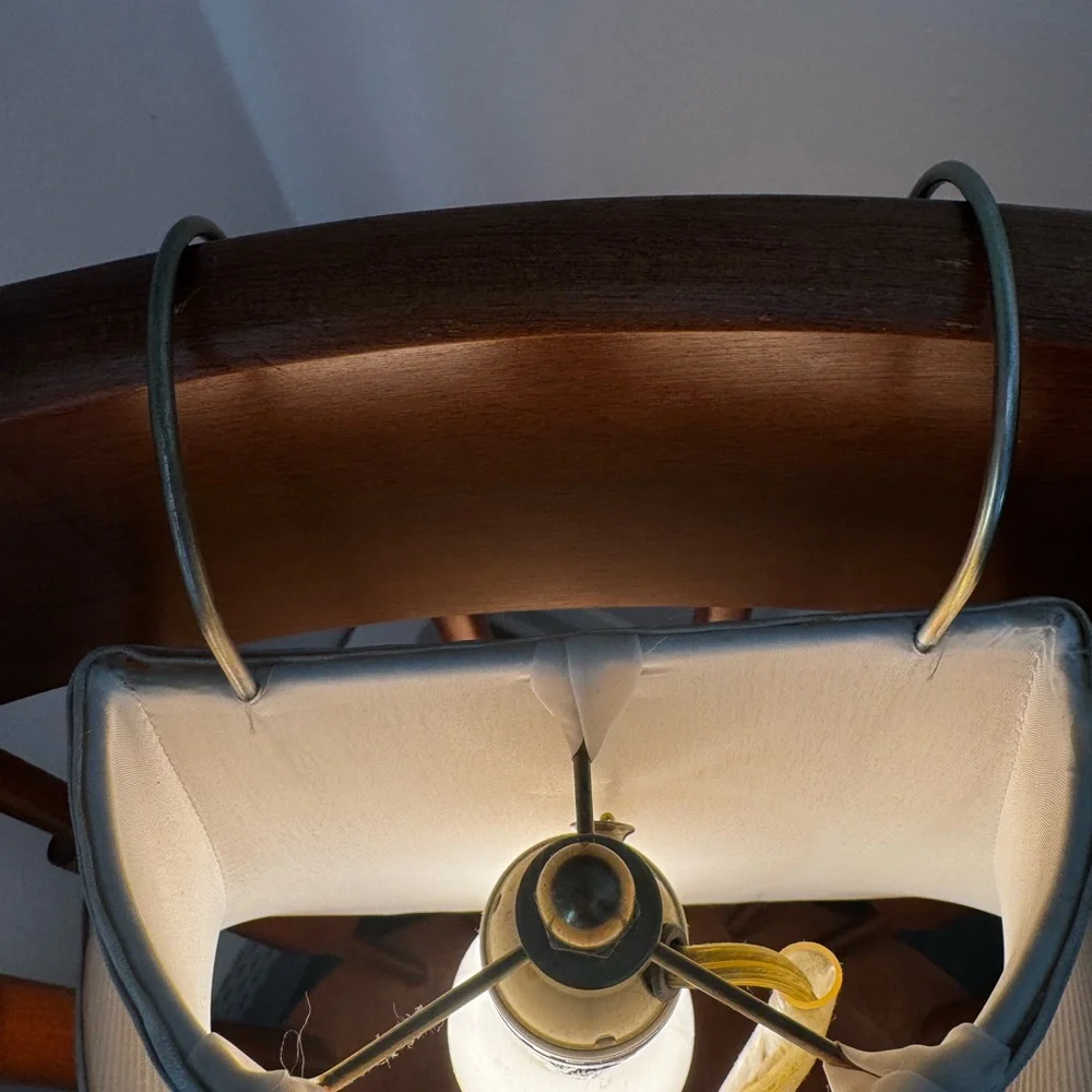 Vintage Cream Headboard Over the Bed Electric Reading Light Lamp Cottage Core
